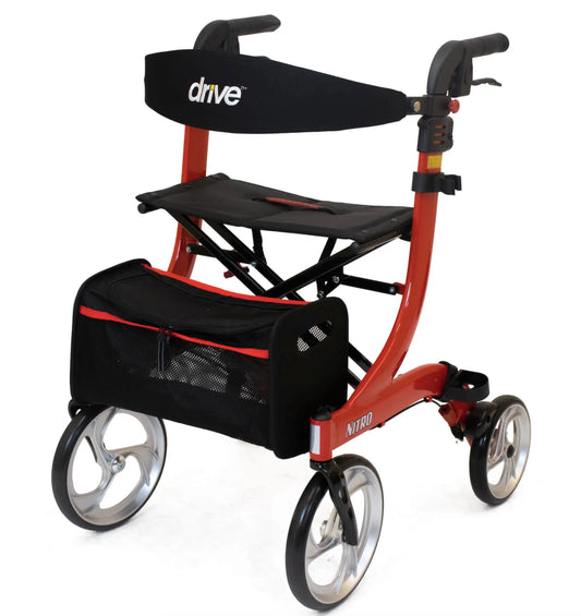 Drive Nitro Rollator in Red Independent Mobility