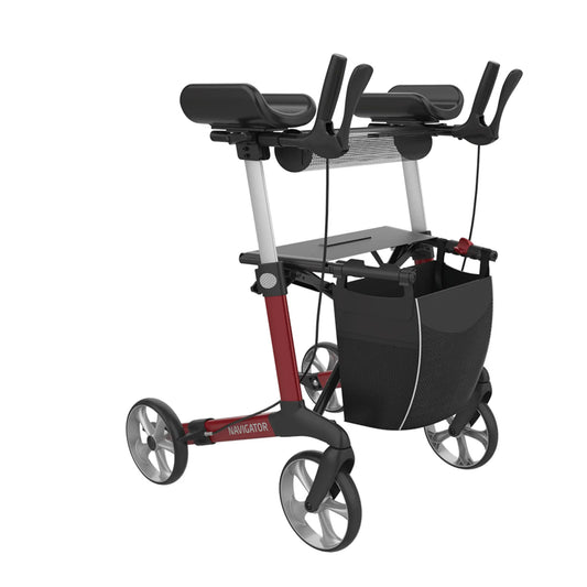 Navigator Server Rollator in Red Independent Mobility