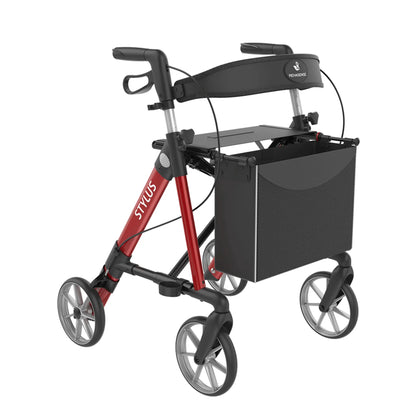 Stylus Base Line Rollator in Fresh Red Independent Mobility