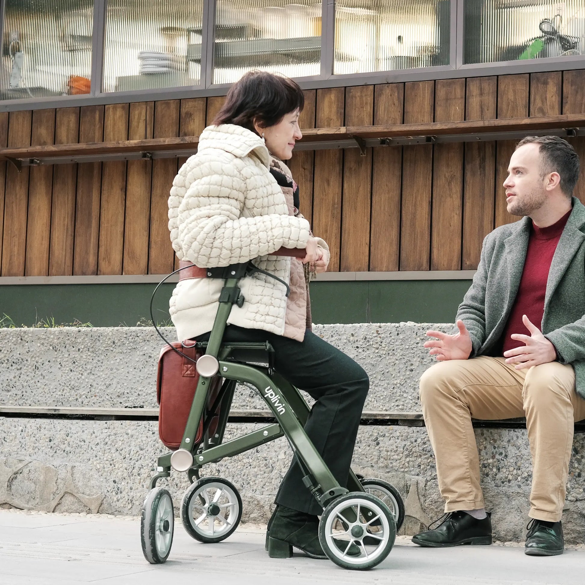Uplivin Rollator - 4 Wheeled Walker Independent Mobility